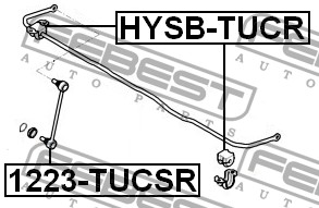 FEBEST - ВТУЛКА ЗАДНЕГО СТАБИЛИЗАТОРА D14.8 (HYUNDAI TUCSON 2004-2010) FEBEST