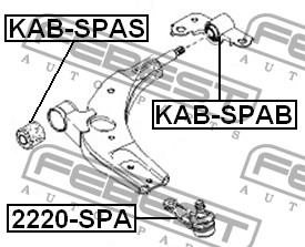 FEBEST - САЙЛЕНБЛОК ПЕРЕДНИЙ ПЕРЕДНЕГО РЫЧАГА (KIA SPECTRA 2004-) FEBEST