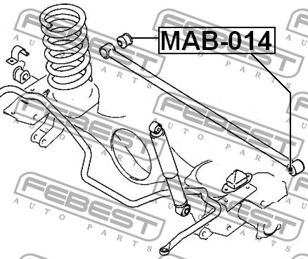 FEBEST - САЙЛЕНБЛОК ЗАДНЕЙ ПОПЕРЕЧНОЙ ТЯГИ (MITSUBISHI PAJERO II V14W-V55W 1991-2004) FEBEST