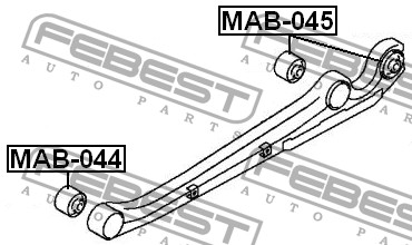 FEBEST - САЙЛЕНБЛОК ЗАДНЕГО ПРОДОЛЬНОГО РЫЧАГА (MITSUBISHI PAJERO/MONTERO SPORT CHALLENGER K94W/K99W 1996-2006) FEBEST