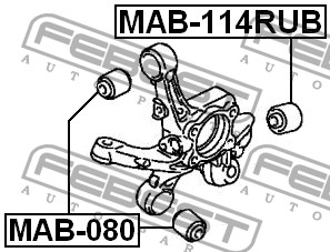 FEBEST - САЙЛЕНБЛОК ЗАДНЕЙ ЦАПФЫ (MITSUBISHI LANCER CS 2000-2009) FEBEST