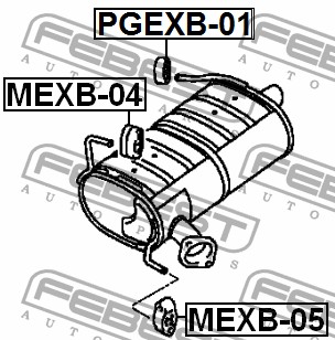 FEBEST - ПОДУШКА КРЕПЛЕНИЯ ГЛУШИТЕЛЯ (MITSUBISHI LANCER CS 2000-2009) FEBEST
