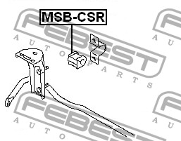 FEBEST - ВТУЛКА ЗАДНЕГО СТАБИЛИЗАТОРА D12 (MITSUBISHI LANCER CS 2000-2009) FEBEST