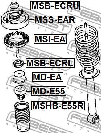 FEBEST - ПРОСТАВКА ПРУЖИНЫ (MITSUBISHI GALANT E55A/E75A 1992-1996) FEBEST