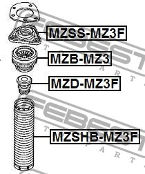 FEBEST - ПОДШИПНИК ОПОРЫ ПЕРЕДНЕГО АМОРТИЗАТОРА (MAZDA 3 BK 2003-2008) FEBEST