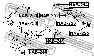 FEBEST - САЙЛЕНБЛОК ЗАДНЕЙ ТЯГИ (MAZDA 6 WAGON GH 2007-) FEBEST