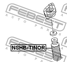 FEBEST - ПЫЛЬНИК ЗАДНЕГО АМОРТИЗАТОРА (NISSAN PRIMERA P11 1996-2001) FEBEST