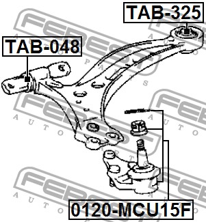 FEBEST - САЙЛЕНБЛОК ПЕРЕДНИЙ ПЕРЕДНЕГО РЫЧАГА (TOYOTA CAMRY SXV10/MCV10/VCV10 1991-1996) FEBEST