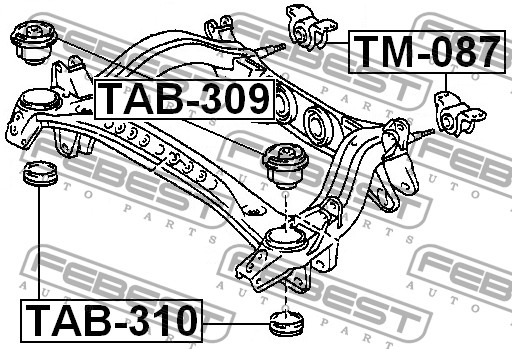FEBEST - САЙЛЕНБЛОК ЗАДНЕЙ ПОДВЕСКИ (TOYOTA MARK 2/CHASER/CRESTA GX90 1992-1996) FEBEST