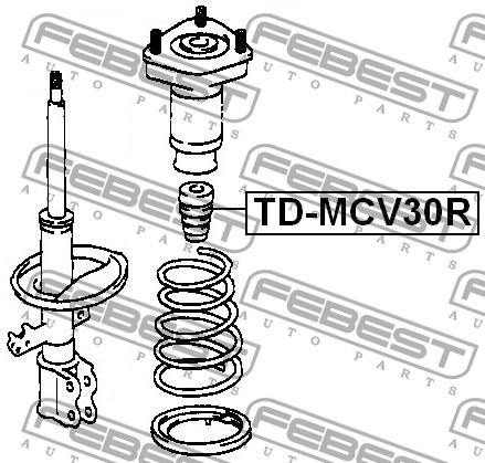 FEBEST - ОТБОЙНИК ЗАДНЕГО АМОРТИЗАТОРА (TOYOTA CAMRY ACV3#/MCV3# 2001-2006) FEBEST