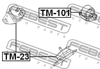 FEBEST - ПОДУШКА ДВИГАТЕЛЯ ПЕРЕДНЯЯ (TOYOTA HIACE/REGIUSACE KZH1##/LH1##/RZH1##/TRH1## 1989-2004) FEBEST