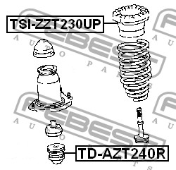 FEBEST - ПРОСТАВКА ПРУЖИНЫ ВЕРХНЯЯ (TOYOTA AVENSIS ADT25#/AZT25#/CDT250/ZZT25# 2003-2008) FEBEST