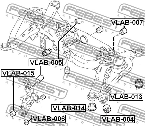 FEBEST - Сайленблок задней балки
