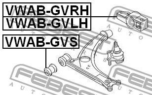 FEBEST - САЙЛЕНБЛОК ЗАДНИЙ ПЕРЕДНЕГО ПРАВОГО РЫЧАГА (SKODA OCTAVIA II 2004-) FEBEST