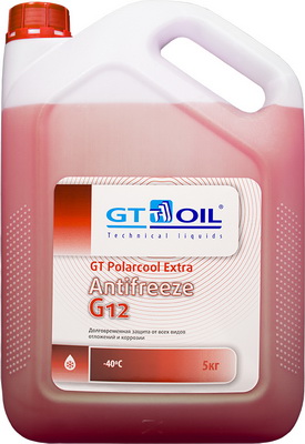 GT Oil - Антифриз GT Polarcool Extra G12 красный, 5 кг