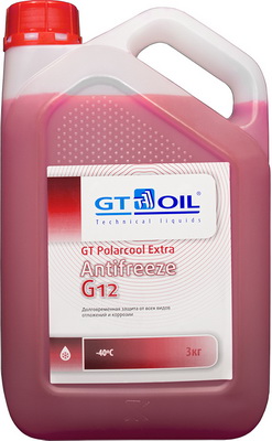GT Oil - Антифриз GT Polarcool Extra G12 красный, 3 кг