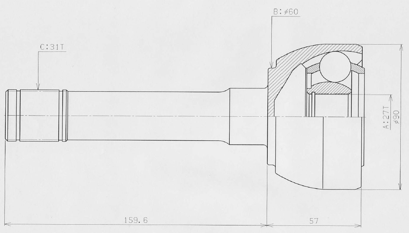 HDK - ШРУС наружный к-т (27x60x31) Nissan Patrol Y60 1986-1997