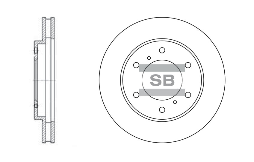 SANGSIN BRAKE - Диск тормозной передний MITSUBISHI L200 (KB T) 06-10