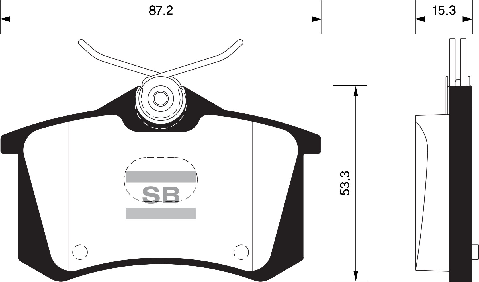 SANGSIN BRAKE - Колодки торм.дисковые Hi-Q Renault Samsung NEW SM 3 R