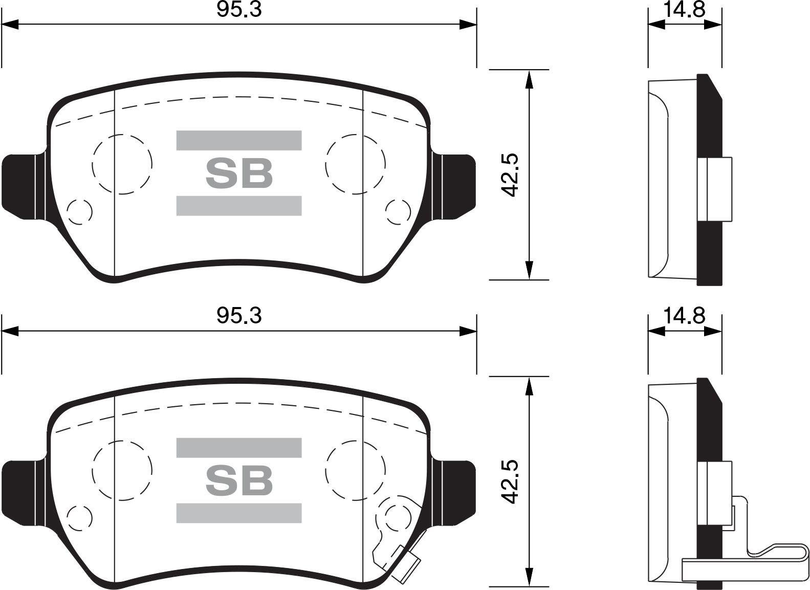 SANGSIN BRAKE - Колодки торм.дисковые Hi-Q KIA VENGA