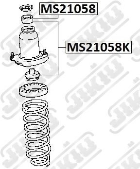 JIKIU - Опора амортизатора (комплект) Toyota