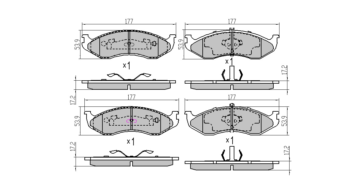 JAPANPARTS - Колодки пер.диск.Kia Carn. Jeep Ch,Gr Ch,Wr 92->