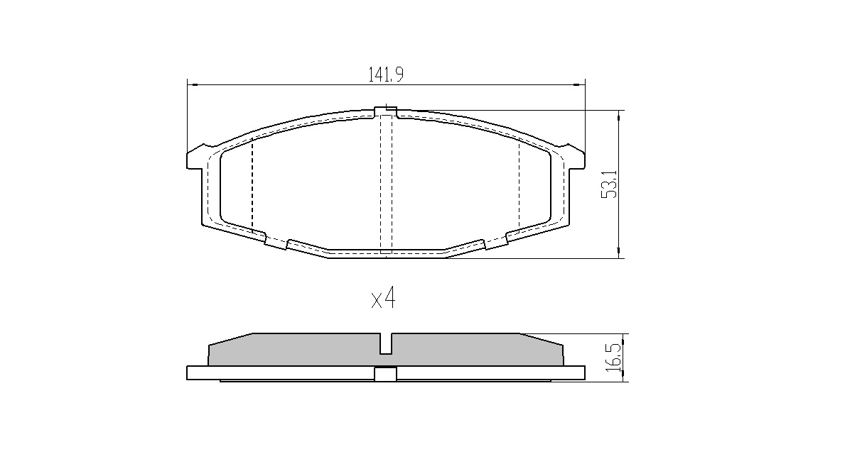 JAPANPARTS - Колодки передние дисковые NISSAN Patrol, Terrano