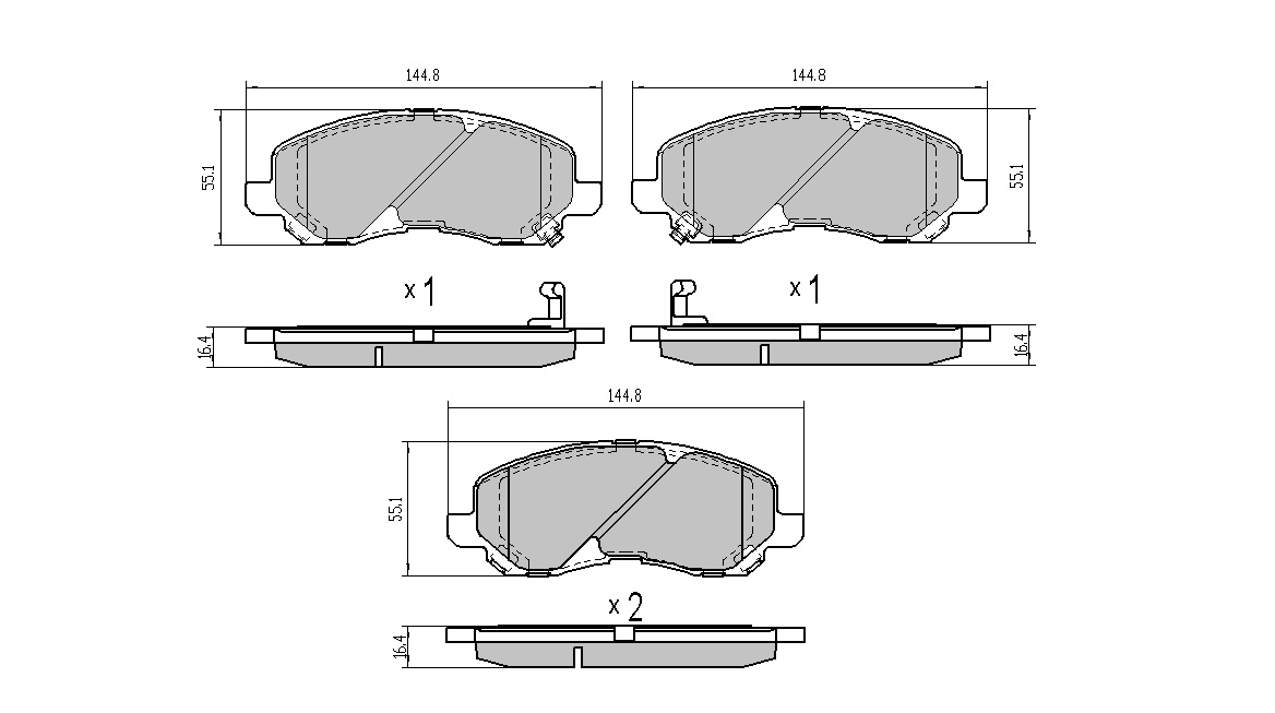 JAPANPARTS - Колодки тром.диск.