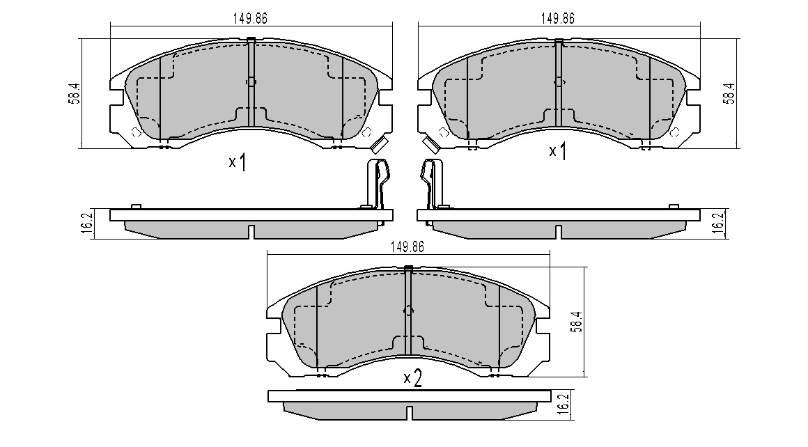 JAPANPARTS - Колодки пер.диск. L200, Pajero V24/44, Montero 90->
