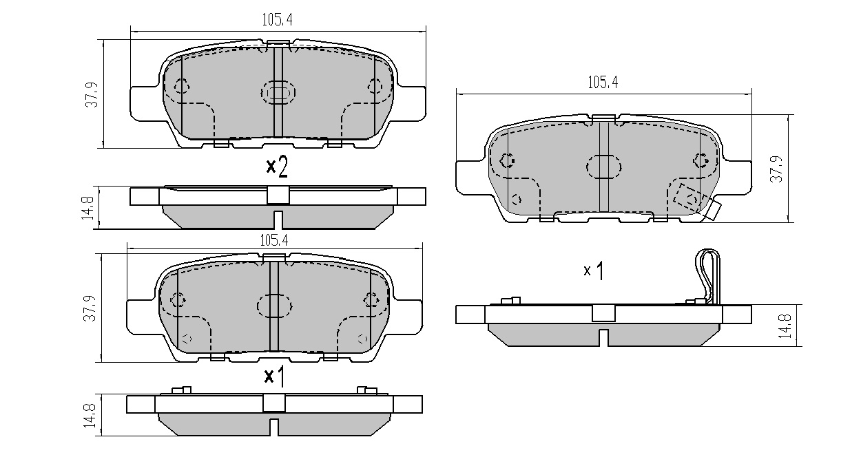 JAPANPARTS - Колодки торм. диск. задн. Qashqai, X-trail