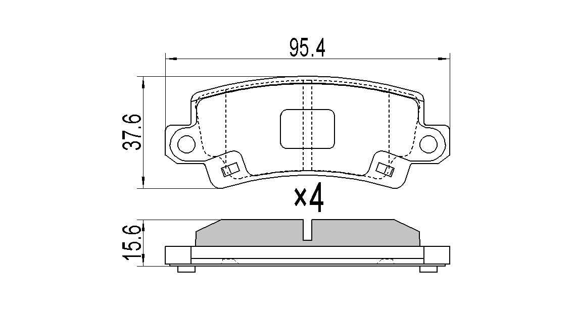 JAPANPARTS - Колодки задн.диск. Corolla (E12, E12U)