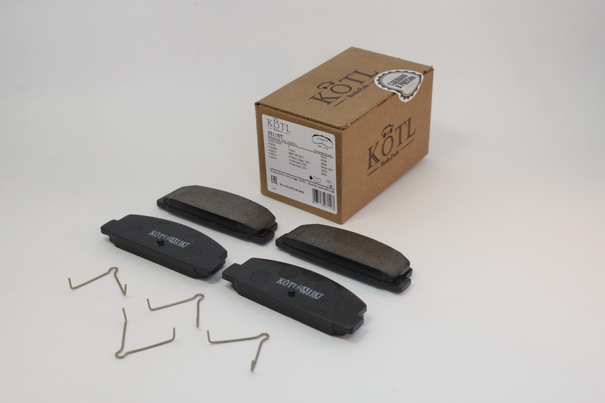 KOTL - Колодки тормозные дисковые задние к-т MAZDA 6 02>/323 96>/626 92>02