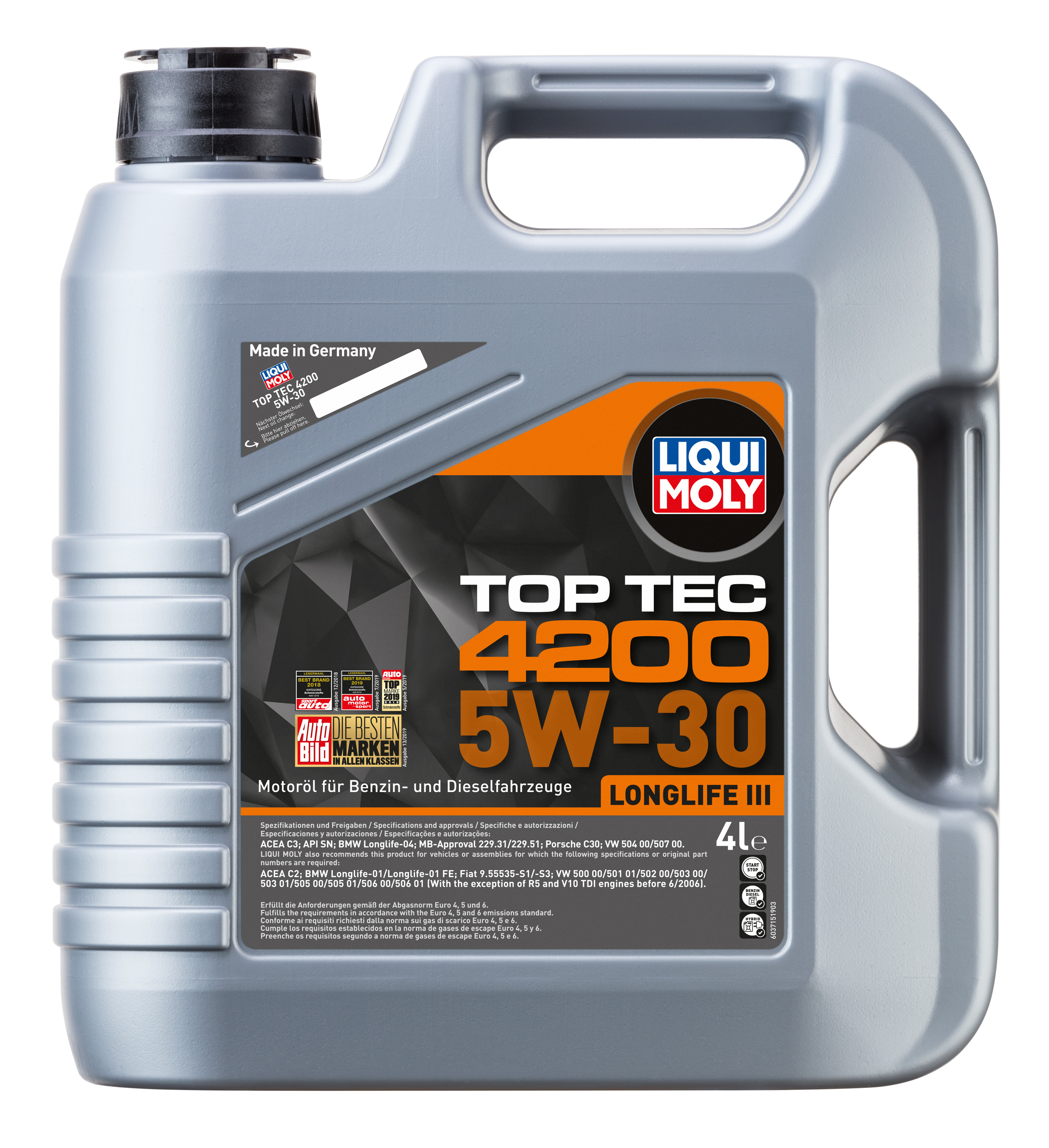 LIQUI MOLY - Масло мотор Top Tec 4200 5W-30 (4 л.)