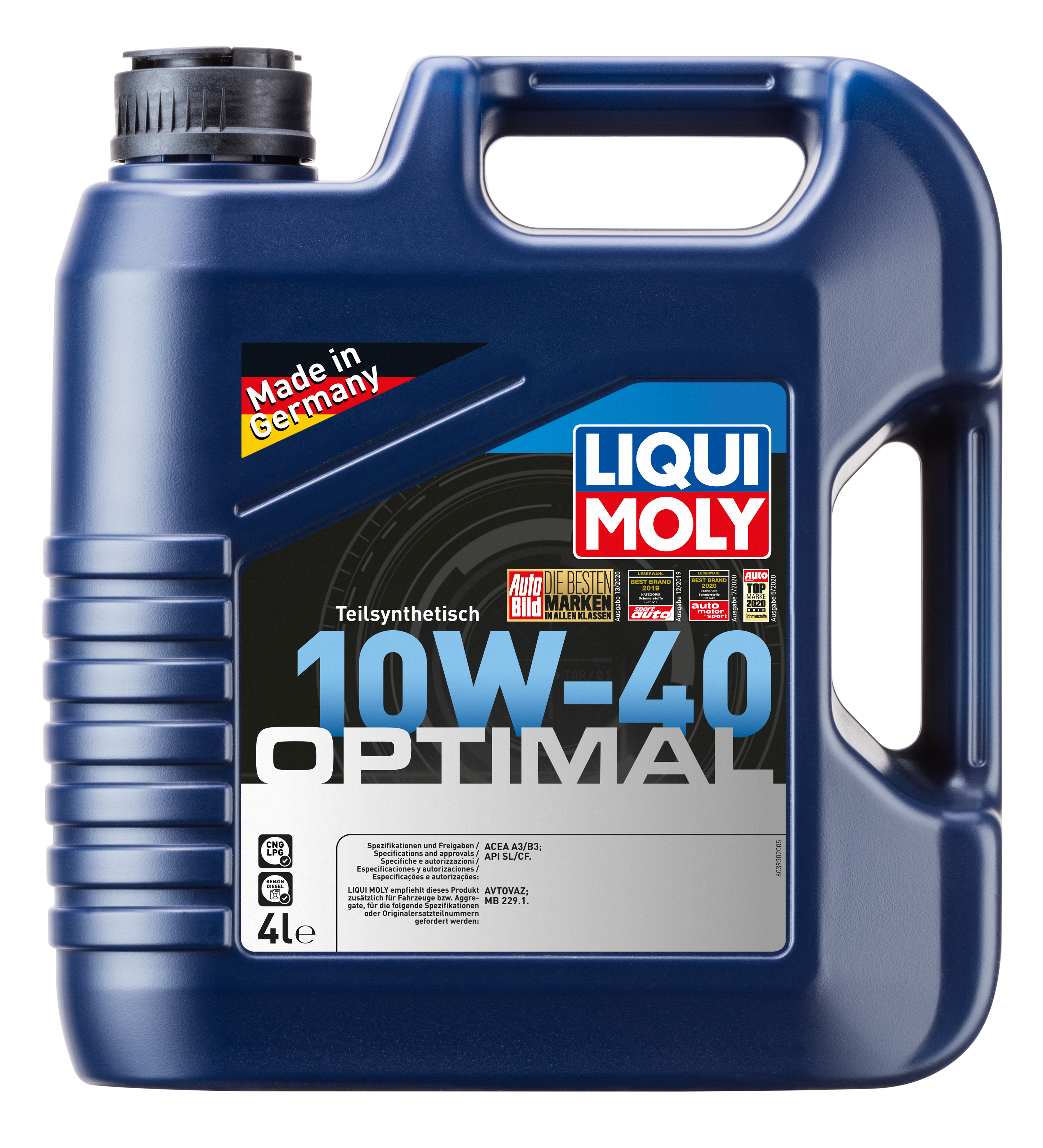 LIQUI MOLY - Масло мотор Optimal 10W-40 (4 л.)