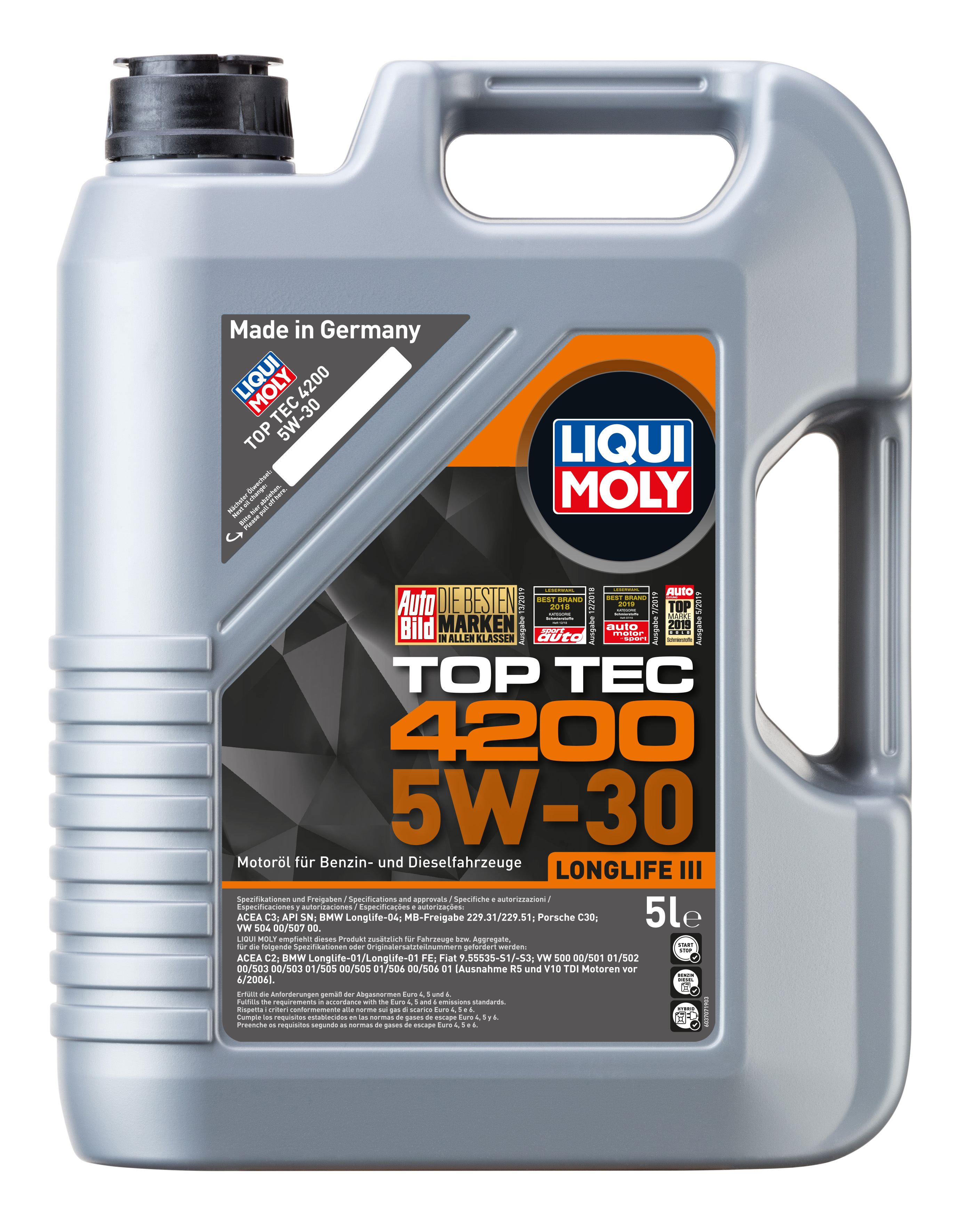 LIQUI MOLY - Масло мотор Top Tec 4200 5W-30 (5 л.)