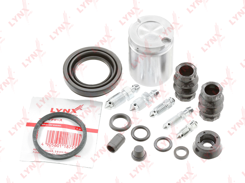 LYNXauto - Ремкомплект тормозного суппорта с поршнем заднего (поршень d 38 mm, суппорт TRW/Lucas) AUDI A3 96-12 / A4 94-08 / A6 97-05 / Allroad 00-05 / TT 98-10,