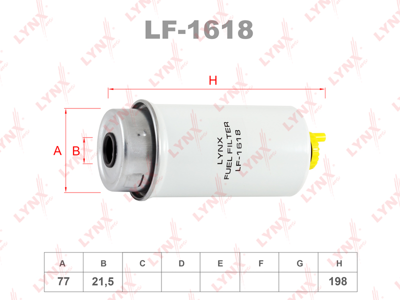 LYNXauto - Фильтр топливный FORD Transit 2.0D-2.4D 00>
