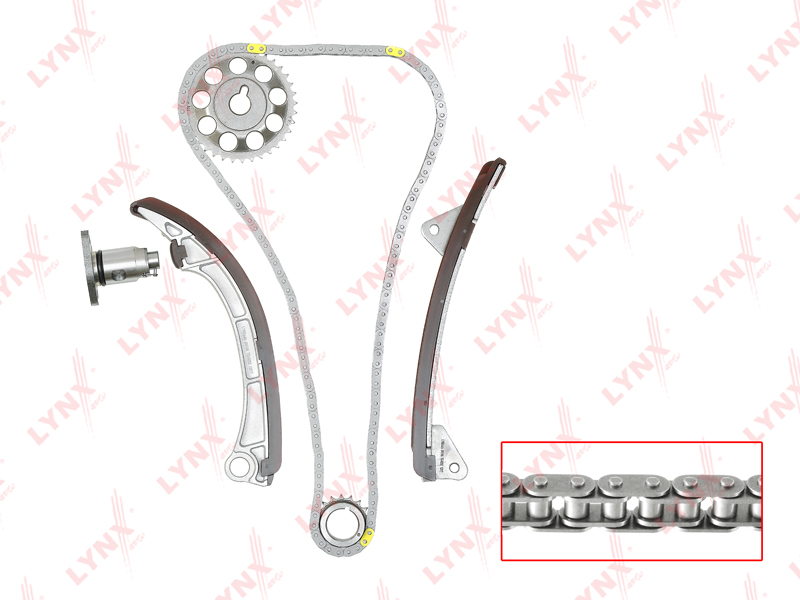 LYNXauto - Комплект цепи ГРМ TOYOTA Auris(E150) 1.4 07-12 / Avensis(T22/T25) 1.6-1.8 00-08 / Celica 1.8 99-05 / Corolla(E11/E12) 1.4-1.8 00-06 / Corolla Verso 1.