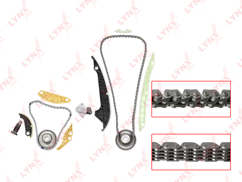 LYNXauto - Комплект цепи ГРМ AUDI A4 2.0 08-15 / A5 2.0 08-17 / A6 2.0 11-18 / A8 2.0 12-15 / Q5 2.0 08-17, VW Transporter V 2.0 11>