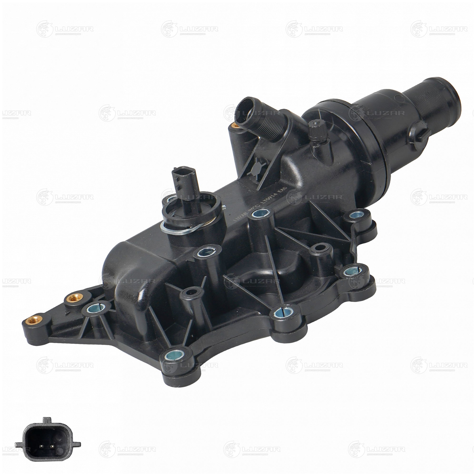 LUZAR - Термостат для а/м Renault Fluence (10-)/Megane II (02-) 1.4i/1.6i МТ (89°С) (пласт. корпус) (LT 0914)