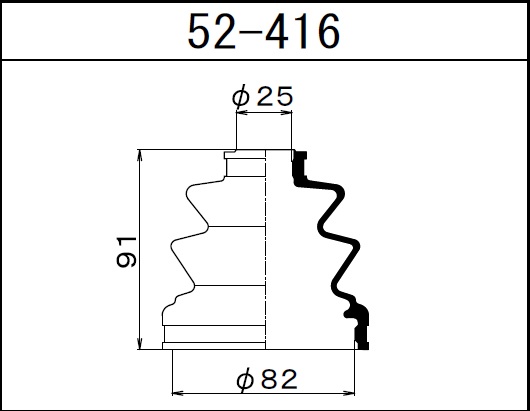1-56 MARUICHI - Пыльник внутр ШРУСа (d=25 D=82 H=91) Mazda