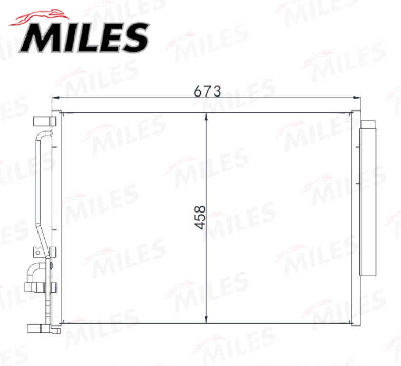 Miles - Конденсер CHEVROLET CAPTIVA 2.4/3.2 06-