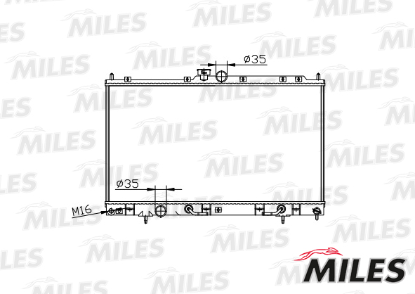 Miles - Радиатор MITSUBISHI LANCER 1.3-2.0 03-