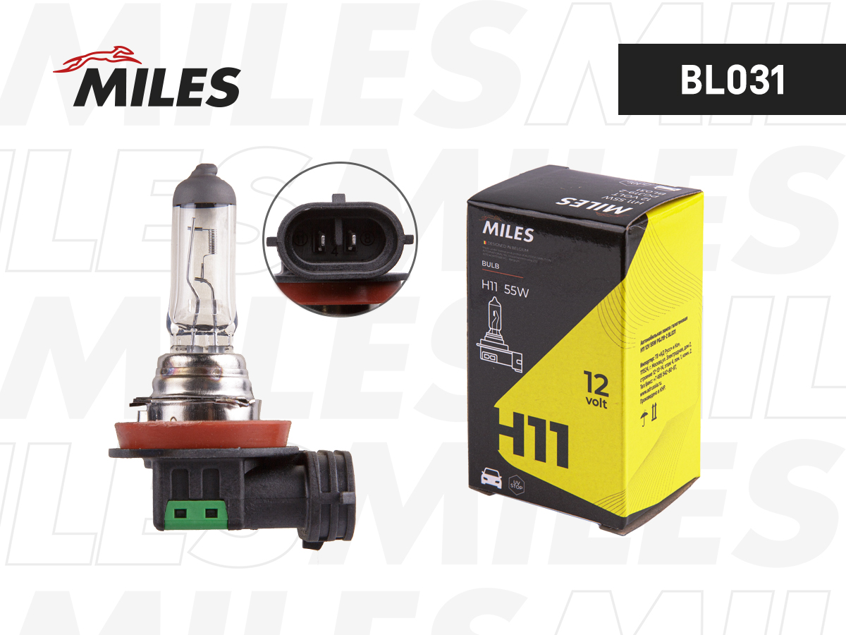 MILES - Лампа H11 12V 55W PGJ19-2