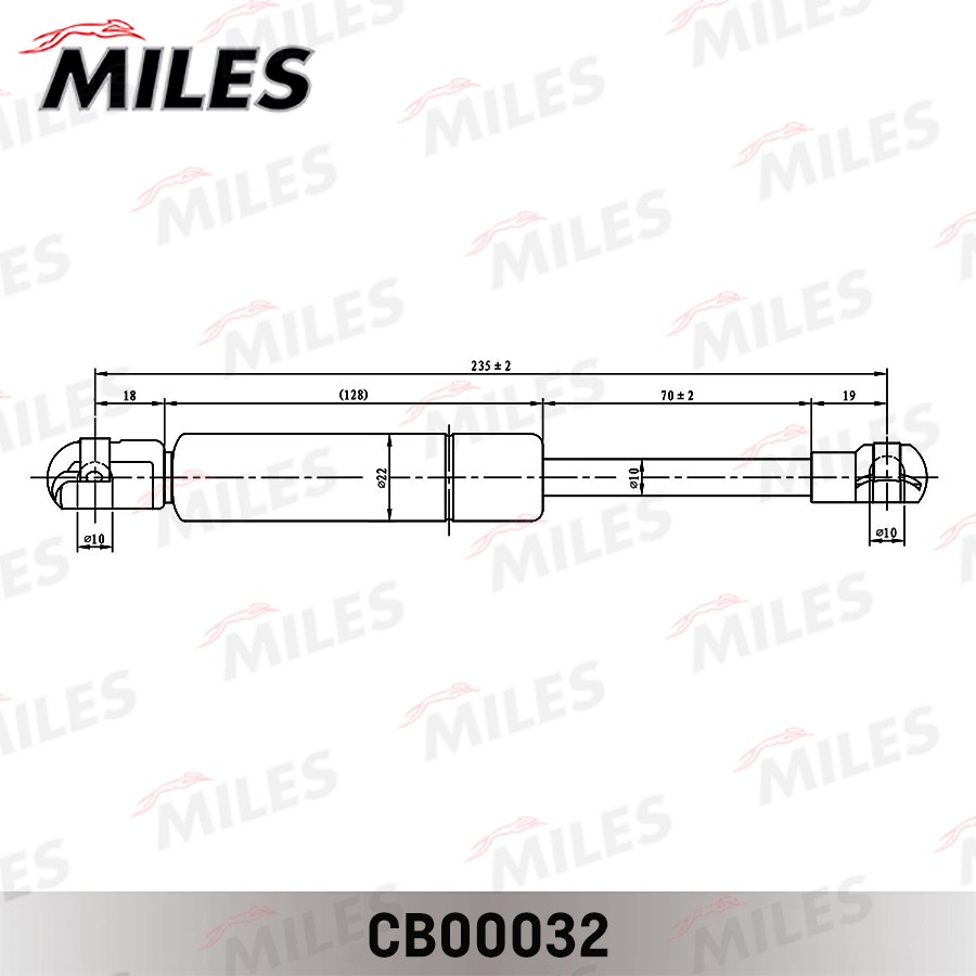 Miles - Пружина газовая капота MB M(W163) 98-05