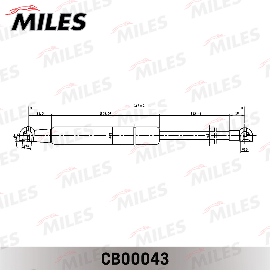 Miles - Упор газовый капота BMW 5-SERIES 03-