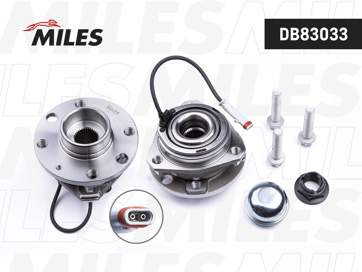 MILES - Ступица с подшипником передняя (4 отверстия), OPEL ASTRA H 04-.