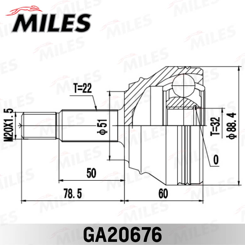 Miles - ШРУС CHERY AMULET нар.