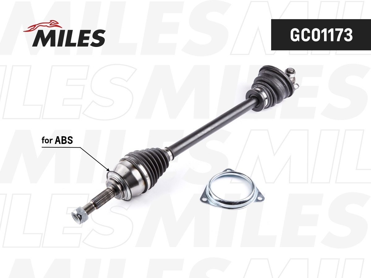 MILES - Привод в сборе RENAULT LOGAN I/SANDERO 1.2-1.6 04- лев. под ABS