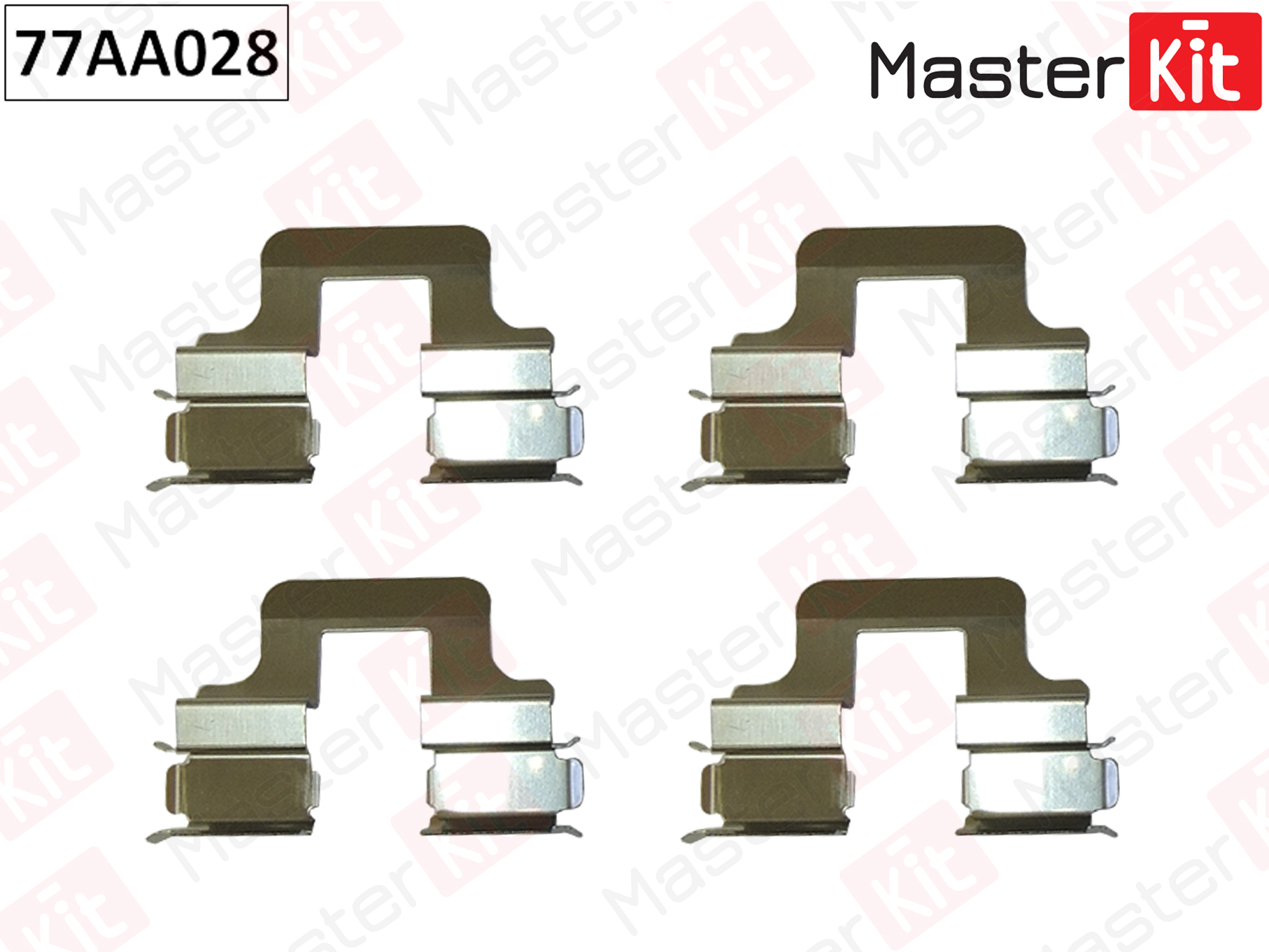 MASTERKIT - 77AA028 Комплект установочный тормозных колодок Skoda OCTAVIA II (1Z3) 2004 - 2013